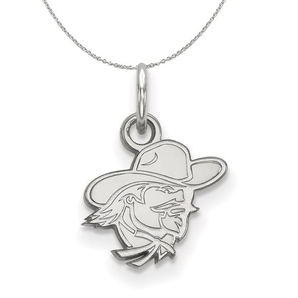Sterling Silver Eastern Kentucky U XS (Tiny) Necklace - 16 Inch - Picture 1 of 7